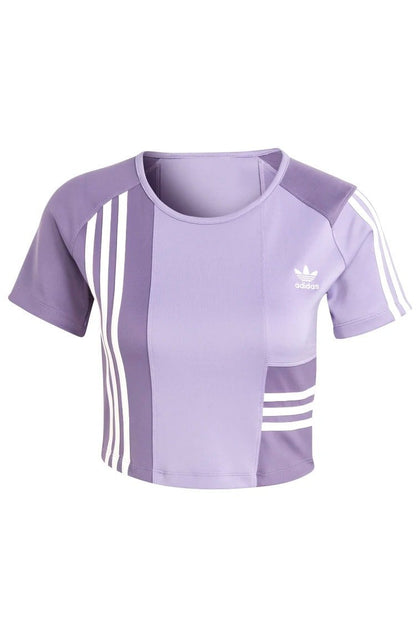 Camiseta Adidas Cropped Originals Roxo/Branco - NewSkull