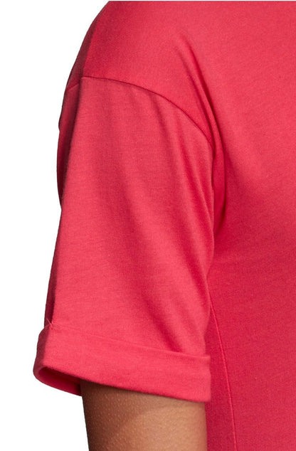 Camiseta ADIDAS Cropped Trefoil Rosa/Branca - NewSkull