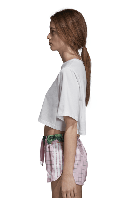 CAMISETA ADIDAS CROPPED X FARM FEMININA BRANCA - NewSkull