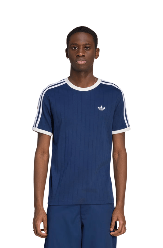 Camiseta Adidas Drop Needle 3-Stripes Azul Marinho/Branco - NewSkull