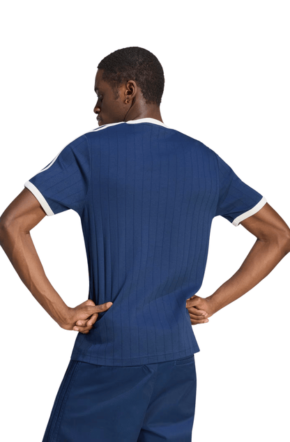 Camiseta Adidas Drop Needle 3-Stripes Azul Marinho/Branco - NewSkull