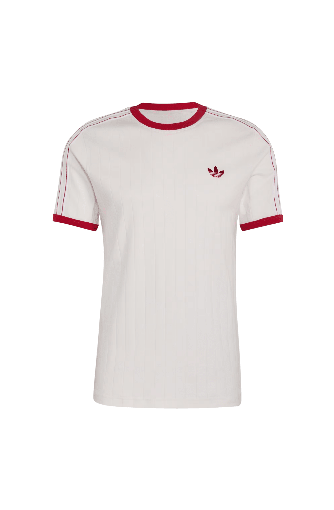 Camiseta Adidas Drop Needle 3-Stripes Branco/Vermelho - NewSkull