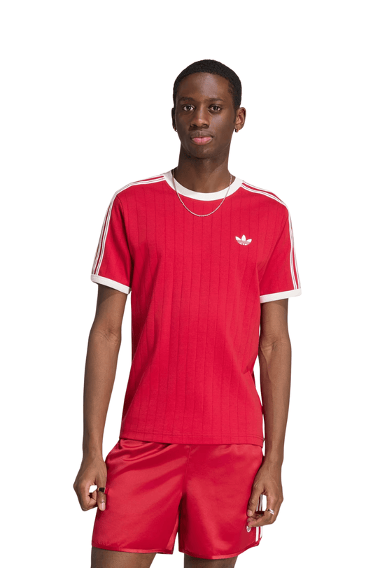 Camiseta Adidas Drop Needle 3-Stripes Vermelho/Branco - NewSkull