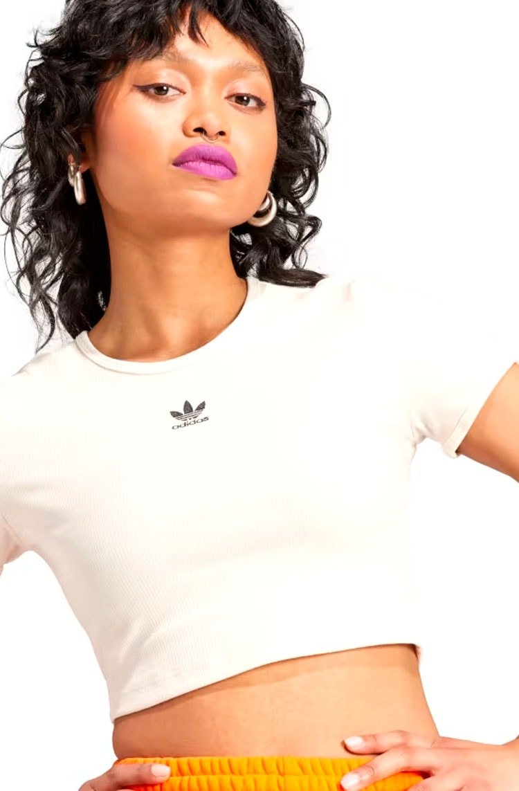 Camiseta Adidas Essentials Rib Off - White - NewSkull