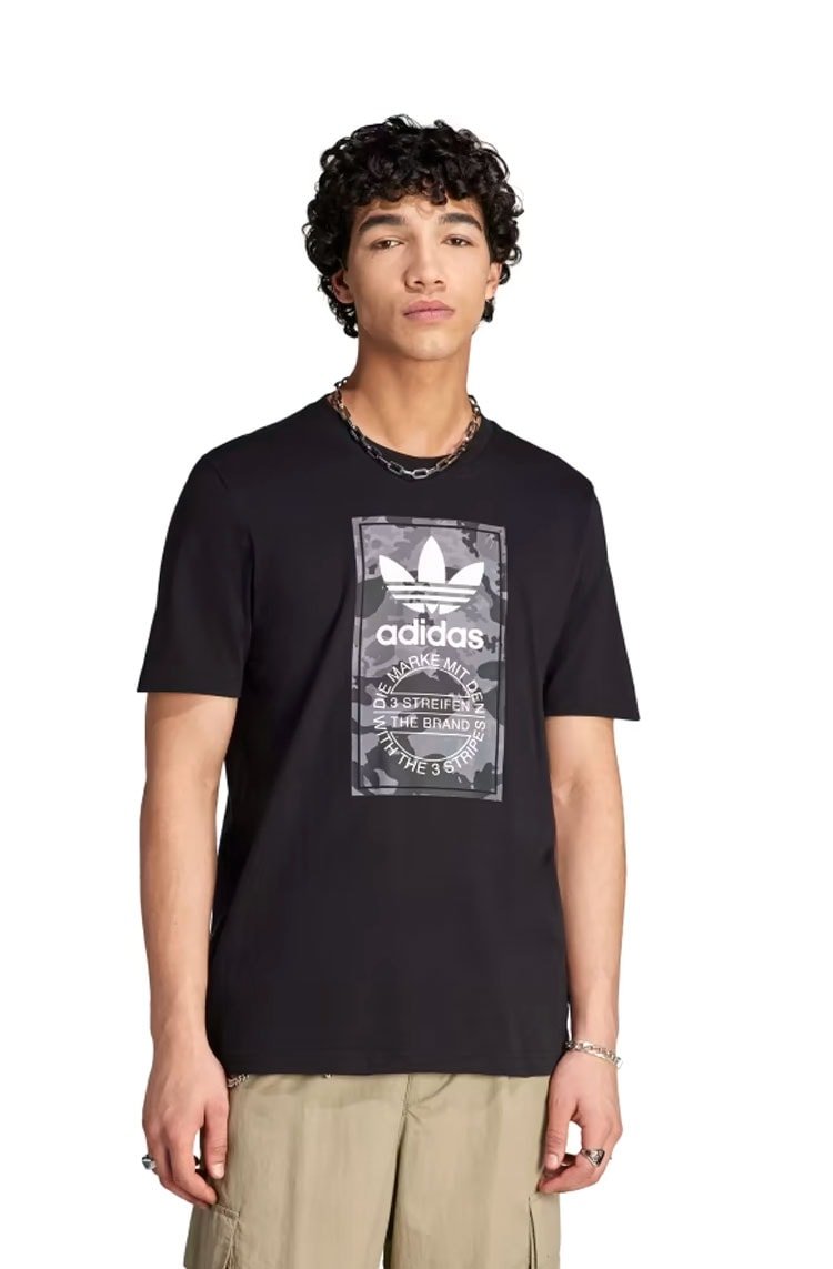 Camiseta Adidas Estampada Camo Tongue Label Preto - NewSkull