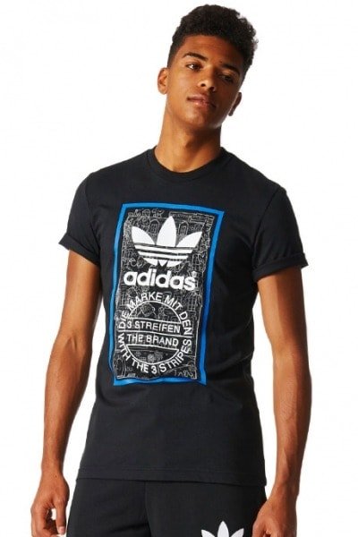 Camiseta Adidas Estampada Monthly Preta - NewSkull