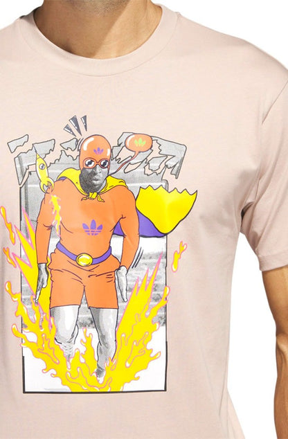 Camiseta Adidas Fast As Bege Estampado - NewSkull