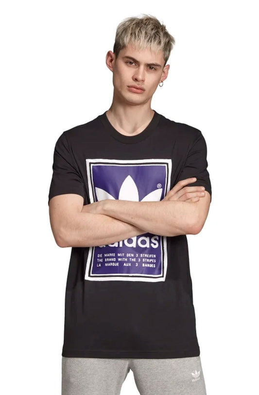 Camiseta Adidas FILLED LABEL Preta/Roxo - NewSkull
