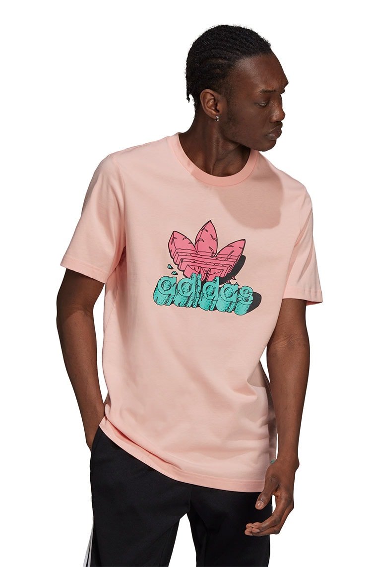 Camiseta Adidas Funny Dino Rosa/Verde - NewSkull