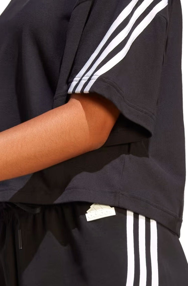 Camiseta Adidas Future Icons 3 - stripes Preto/Branco - NewSkull