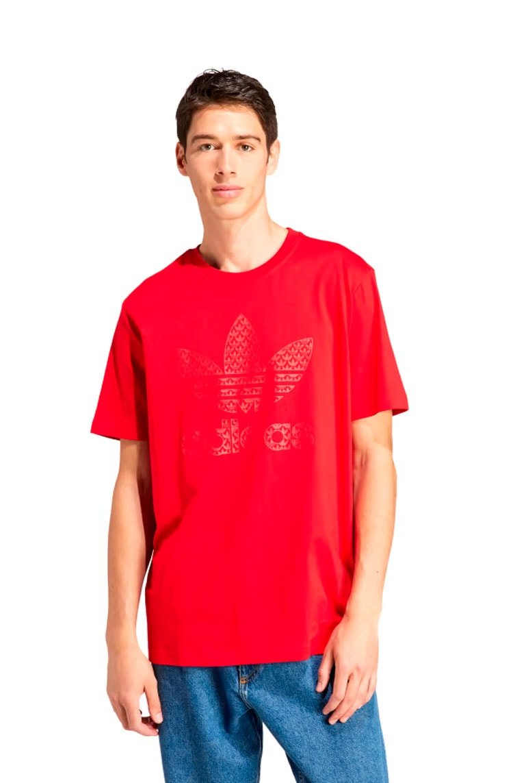 Camiseta Adidas Graphics Monogram Vermelho - NewSkull
