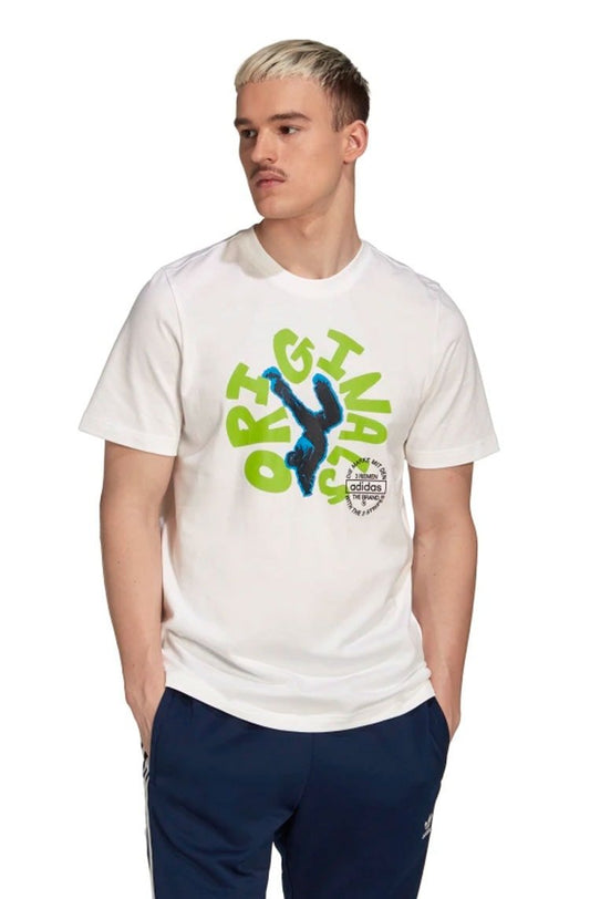 Camiseta Adidas Graphics Unite Branco/Verde/Azul - NewSkull