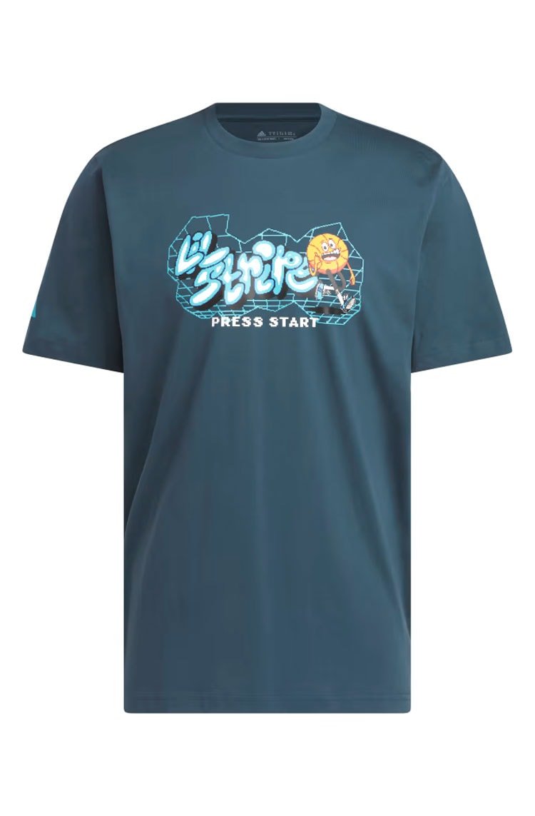Camiseta Adidas Lil' Stripe Metaverse Gaming Azul Marinho - NewSkull