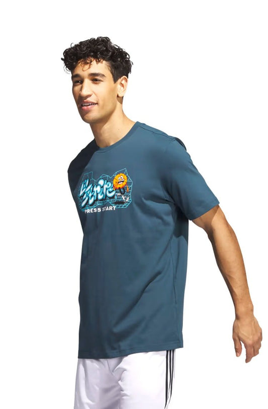 Camiseta Adidas Lil' Stripe Metaverse Gaming Azul Marinho - NewSkull