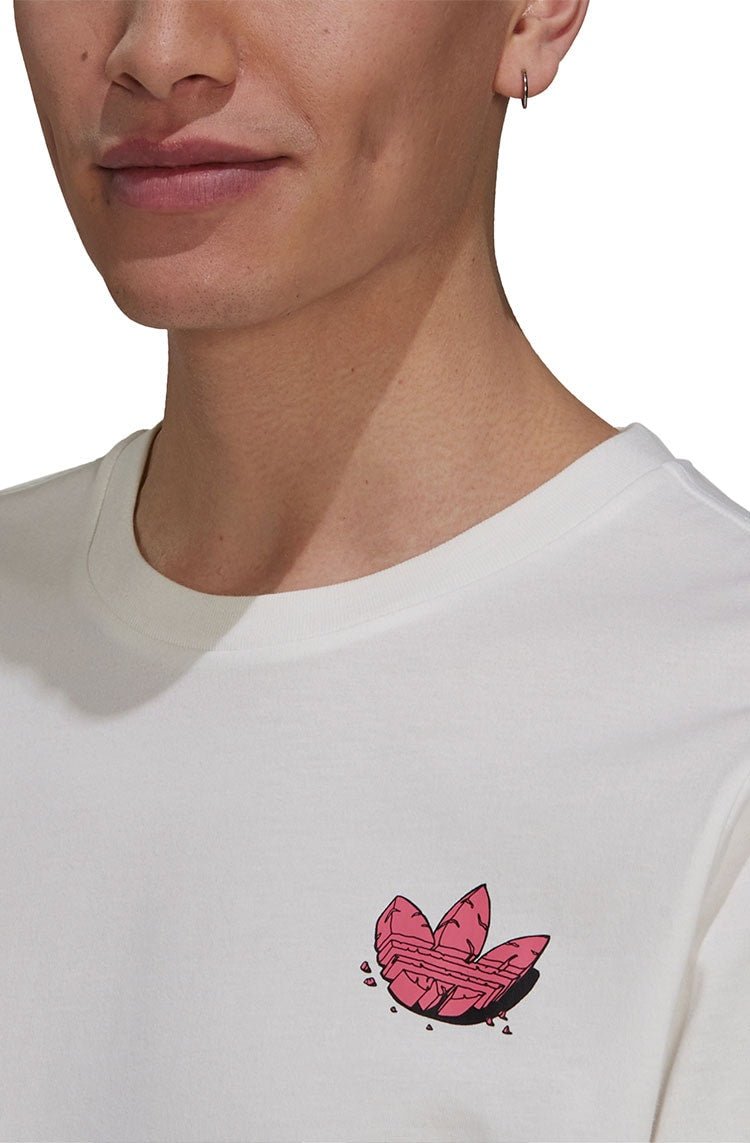 Camiseta Adidas Manga Longa Funny Dino Branca/Rosa - NewSkull