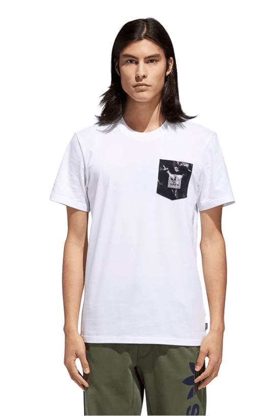 CAMISETA ADIDAS MARBLE POCKET BRANCA - NewSkull