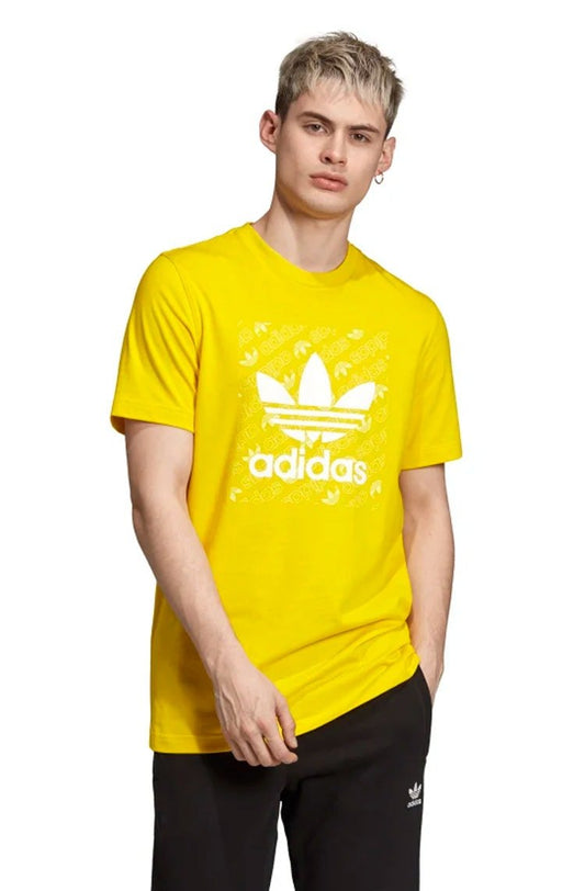 Camiseta ADIDAS Monogram Square Amarela - NewSkull