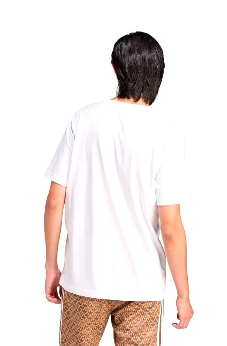 Camiseta Adidas Monograma Classic Branco/Marrom - NewSkull