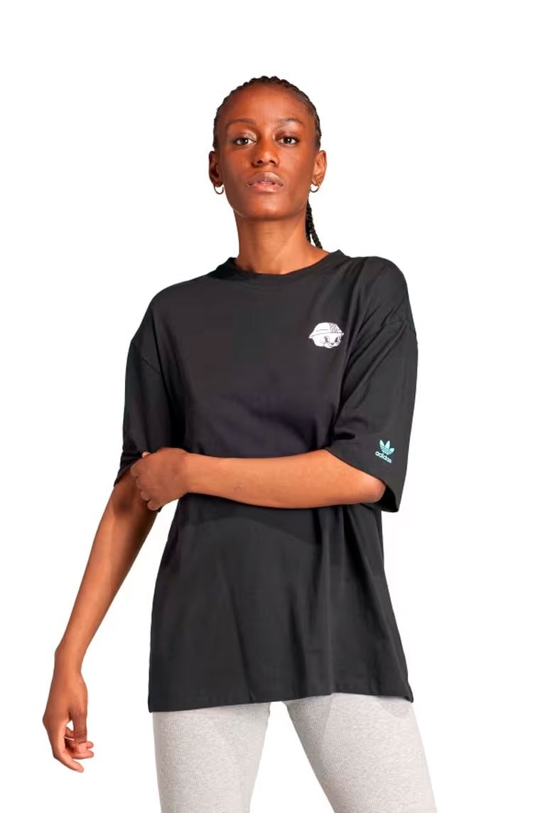 Camiseta Adidas Oversized Graphic Bunny Preto - NewSkull