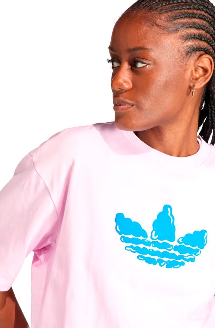 Camiseta Adidas Oversized Graphic Rosa - NewSkull
