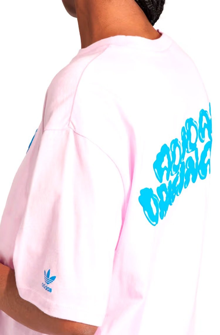 Camiseta Adidas Oversized Graphic Rosa - NewSkull