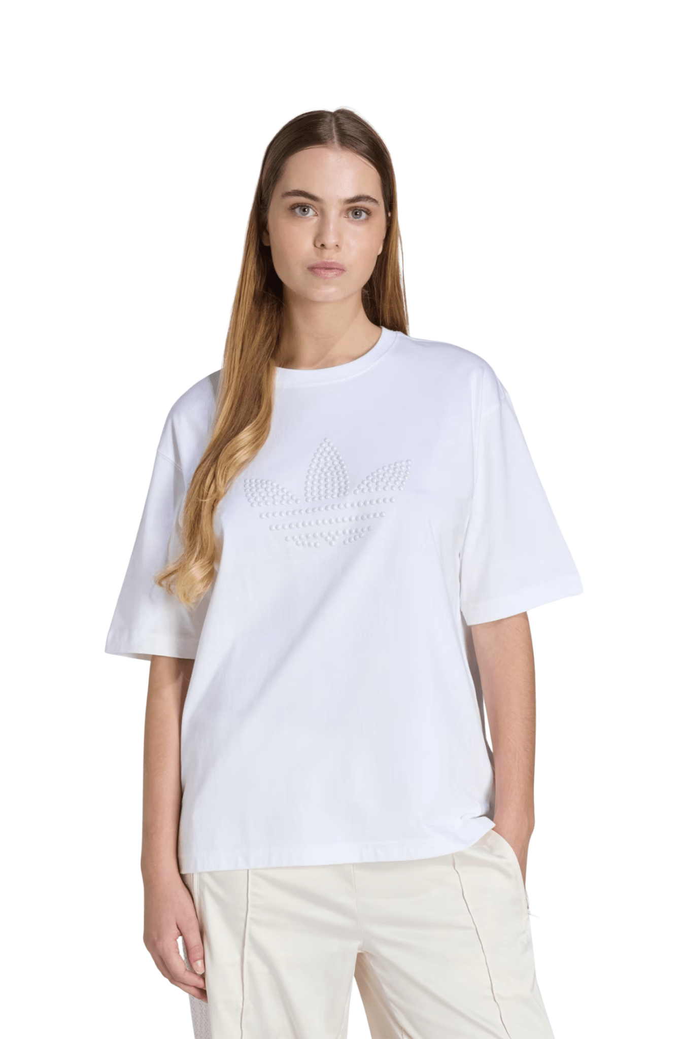 Camiseta Adidas Pearl Trefoil Branco - NewSkull