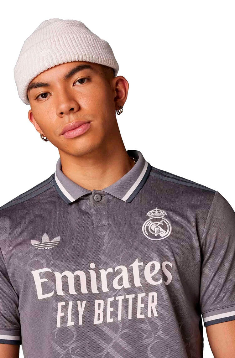 Camiseta Adidas Real Madrid III 24/25 Cinza/Branco - NewSkull