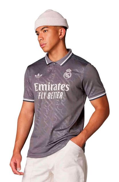 Camiseta Adidas Real Madrid III 24/25 Cinza/Branco - NewSkull