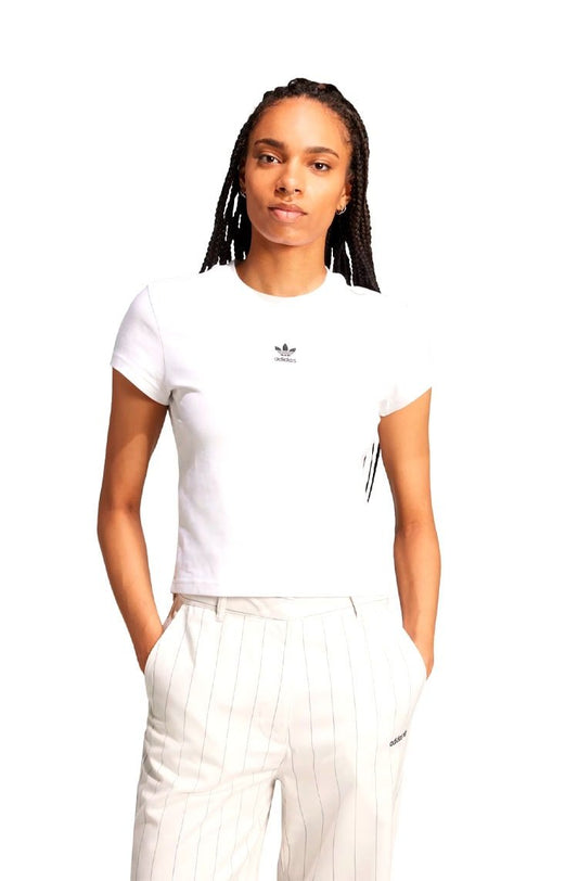 Camiseta Adidas Slim Essentials Branco - NewSkull