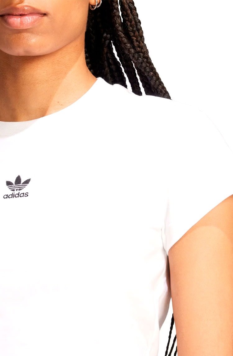 Camiseta Adidas Slim Essentials Branco - NewSkull