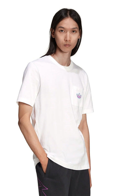 Camiseta Adidas Sprt Pocket Branco/Roxo - NewSkull