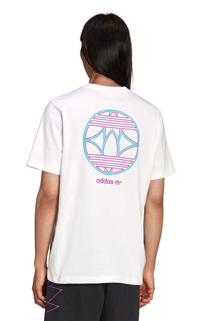 Camiseta Adidas Sprt Pocket Branco/Roxo - NewSkull