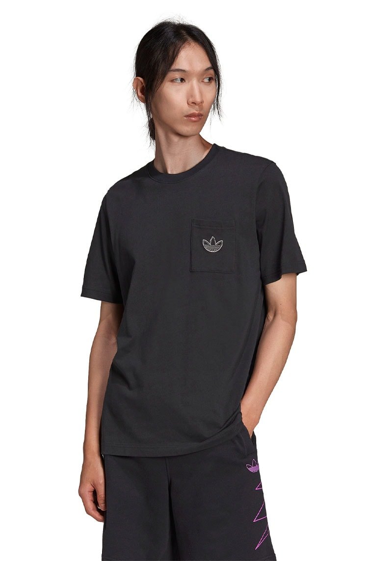 Camiseta Adidas Sprt Pocket Preto/Cinza - NewSkull