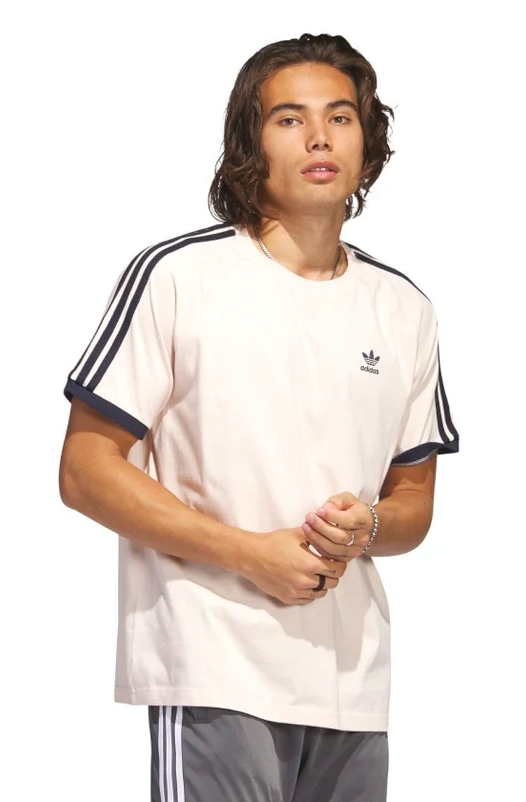 Camiseta Adidas SST 3 - Stripes Rosa/Azul Marinho - NewSkull