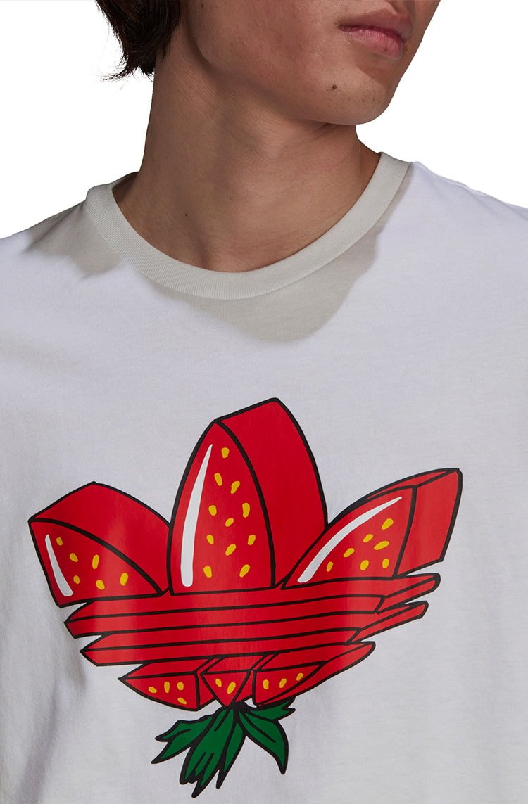 Camiseta Adidas Strawberry Trefoil Branca/Vermelha - NewSkull