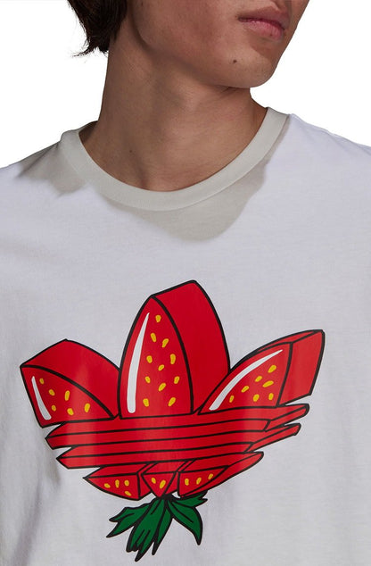 Camiseta Adidas Strawberry Trefoil Branca/Vermelha - NewSkull