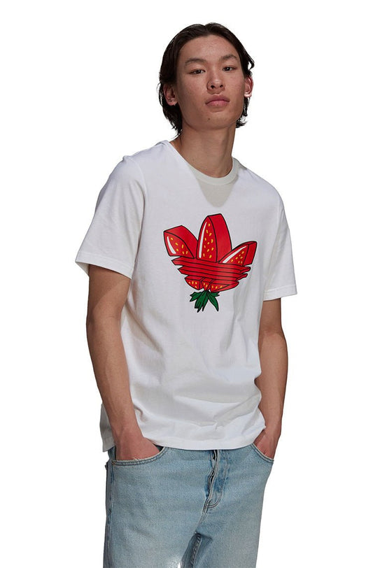 Camiseta Adidas Strawberry Trefoil Branca/Vermelha - NewSkull