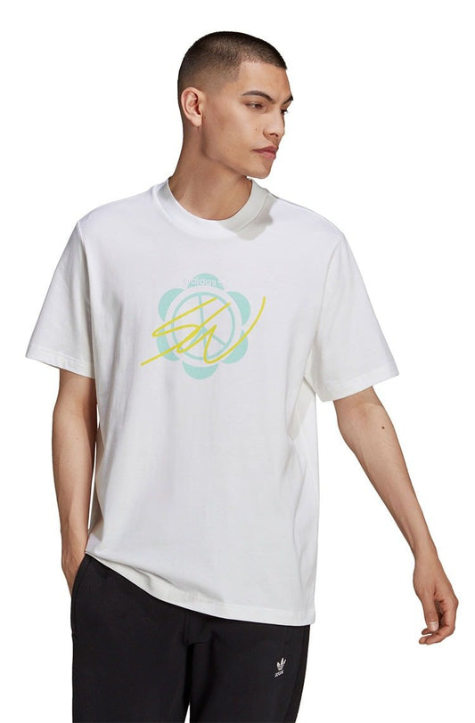 Camiseta Adidas Superturf Adventure x Sean Wotherspoon Branca/Amarela - NewSkull