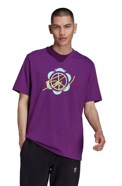 Camiseta Adidas Superturf Adventure x Sean Wotherspoon Roxa/Amarela - NewSkull