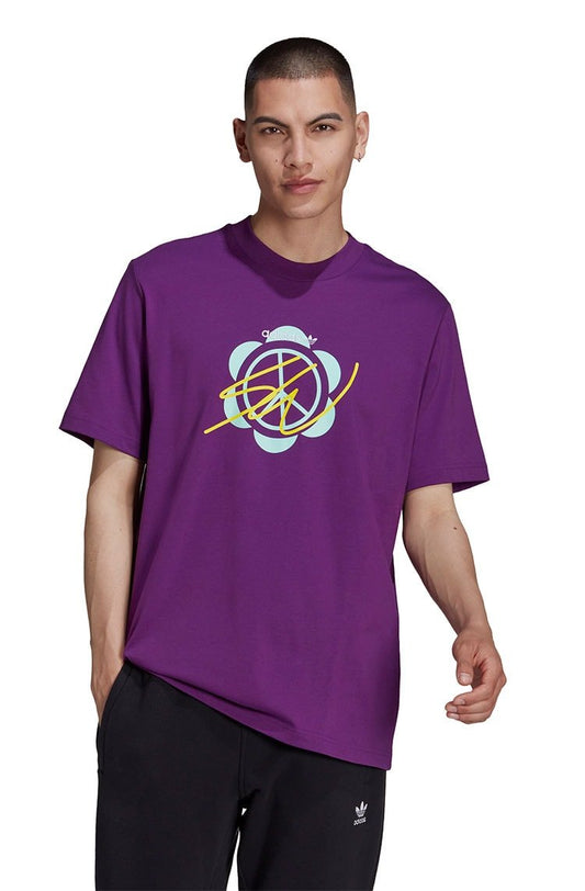 Camiseta Adidas Superturf Adventure x Sean Wotherspoon Roxa/Amarela - NewSkull
