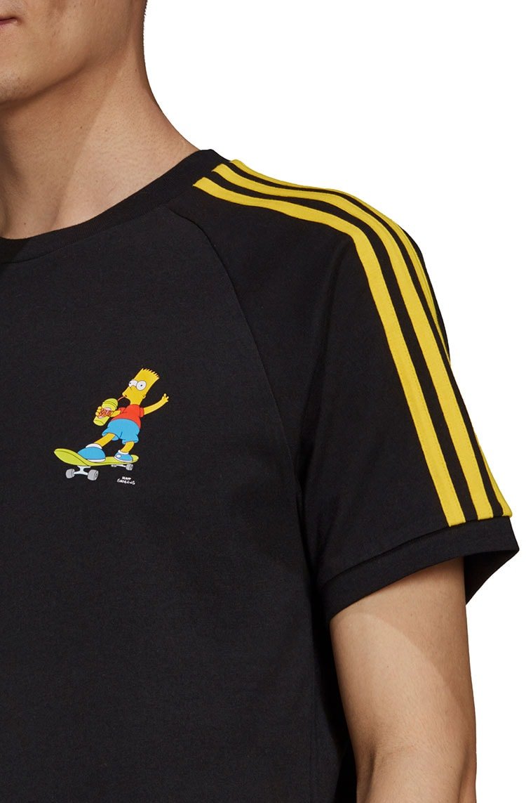 Camiseta Adidas The Simpsons 3 - Stripes Preta/Amarela - NewSkull