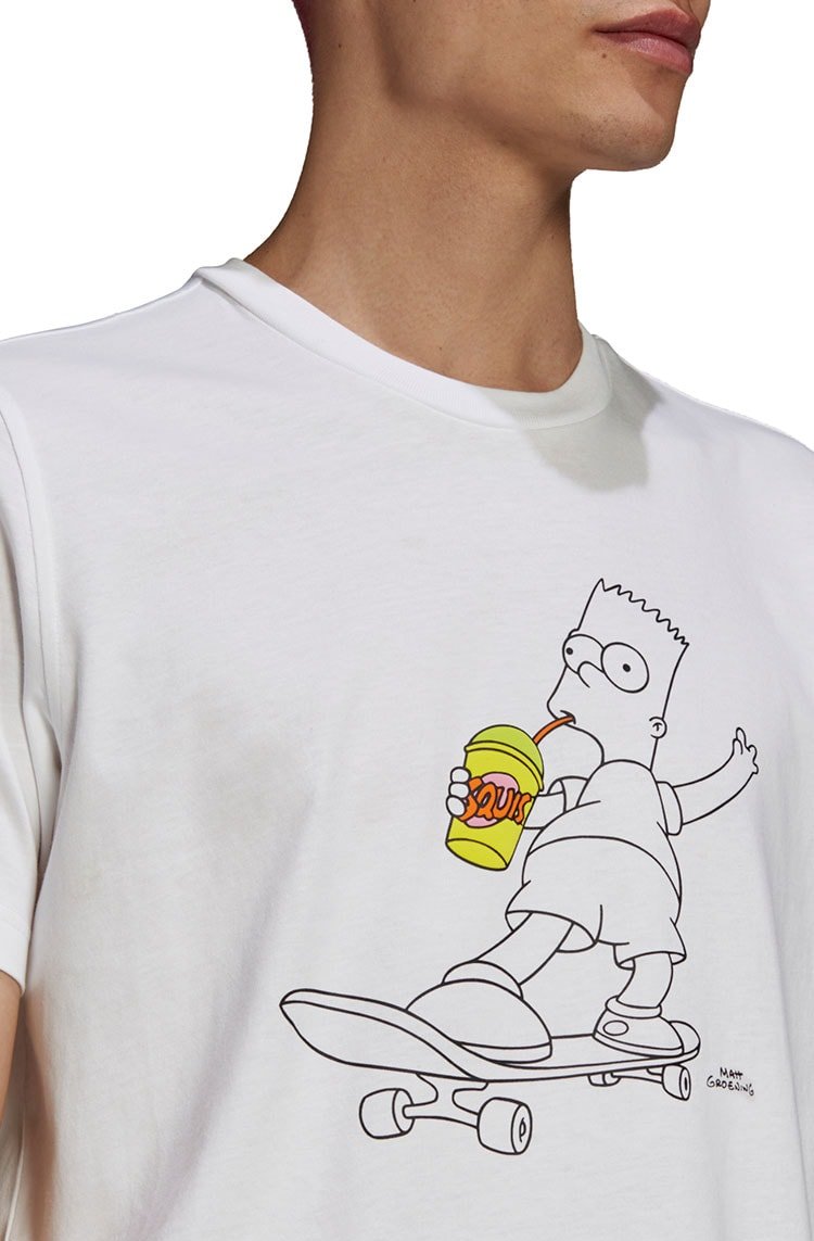 Camiseta Adidas The Simpsons Squishee Branca/Preta - NewSkull