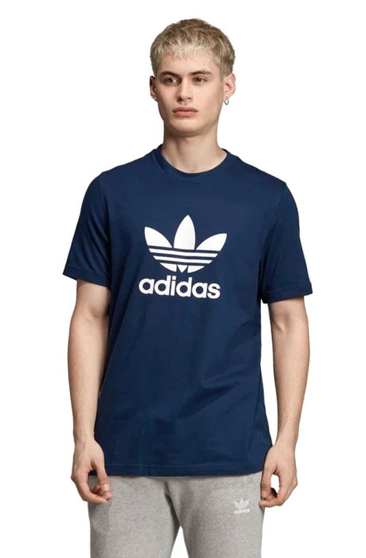 Camiseta ADIDAS Trefoil Azul/Branca - NewSkull