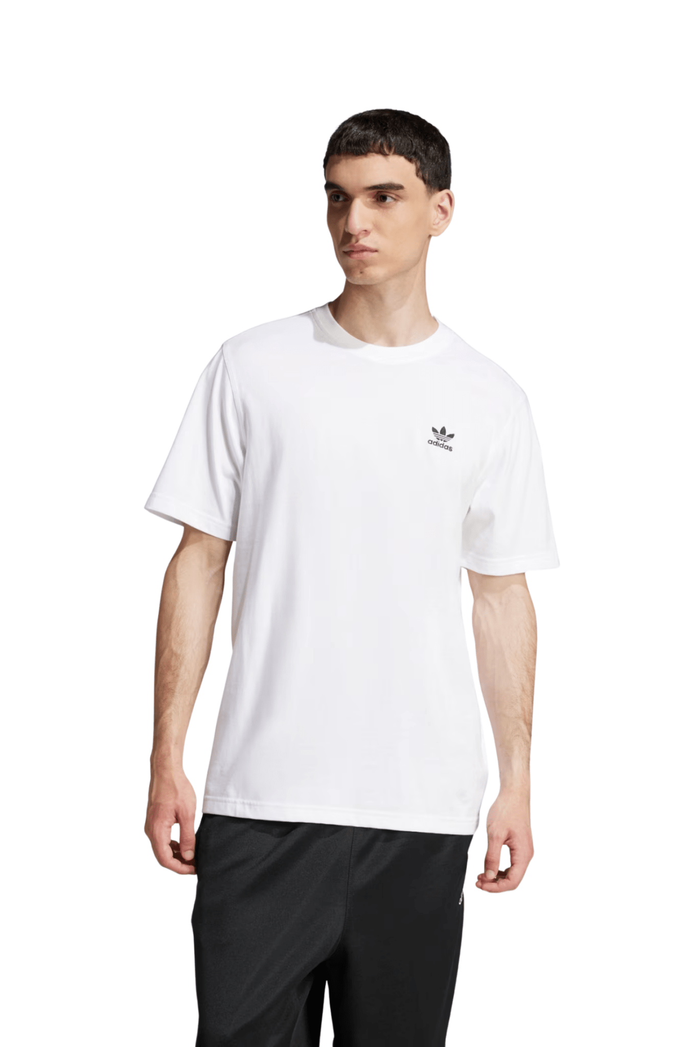 Camiseta Adidas Trefoil Essentials Branco/Preto - NewSkull