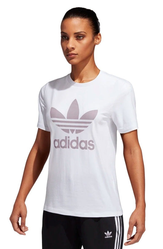 Camiseta ADIDAS Trefoil Feminina Branco - NewSkull