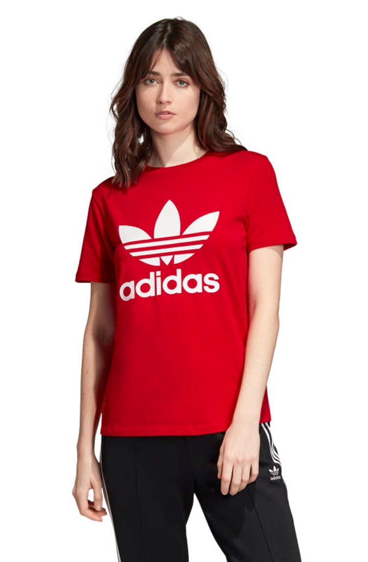 Camiseta ADIDAS Trefoil Feminina Vermelha – NewSkull