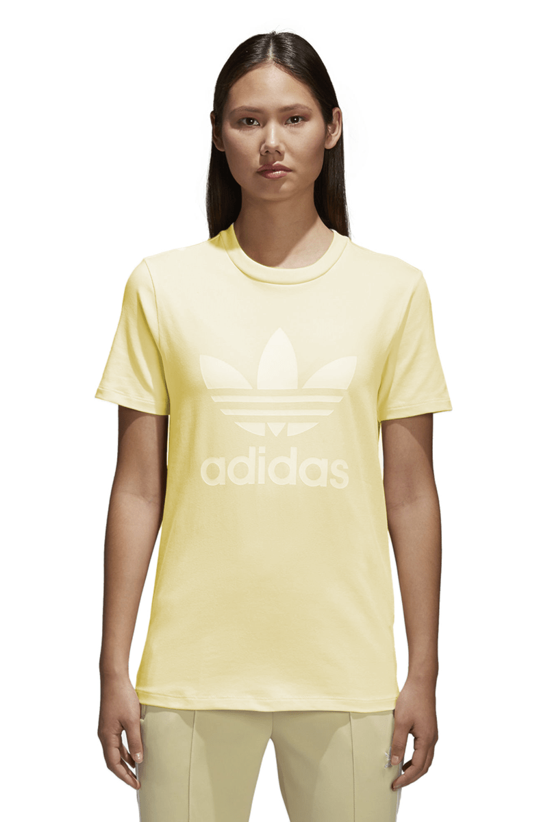 Camiseta Adidas Trefoil Feminino Amarela - NewSkull