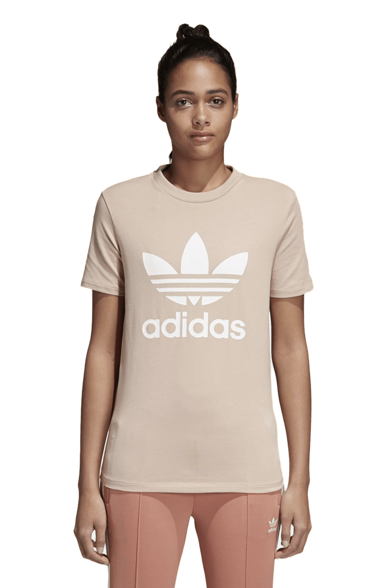 Camiseta Adidas Trefoil Feminino Bege - NewSkull