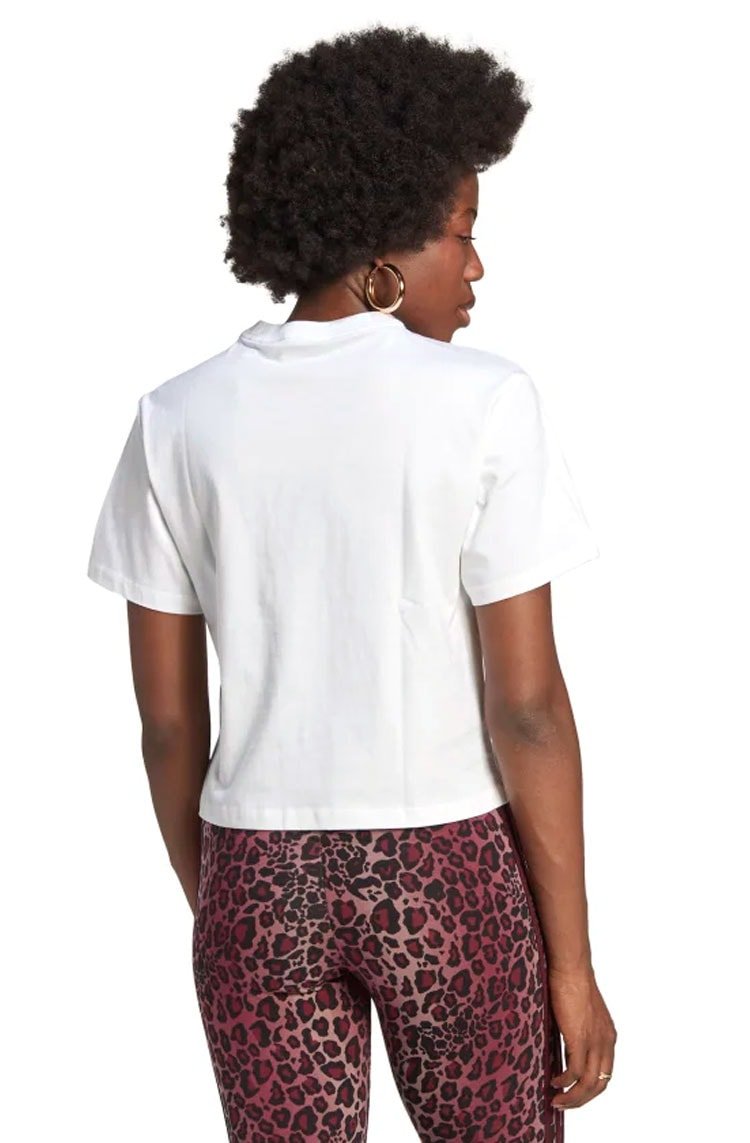Camiseta Adidas Trefoil Logo Branco/Leopardo - NewSkull