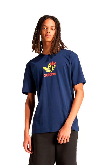 Camiseta Adidas Treino Manga Curta Azul marinho - NewSkull